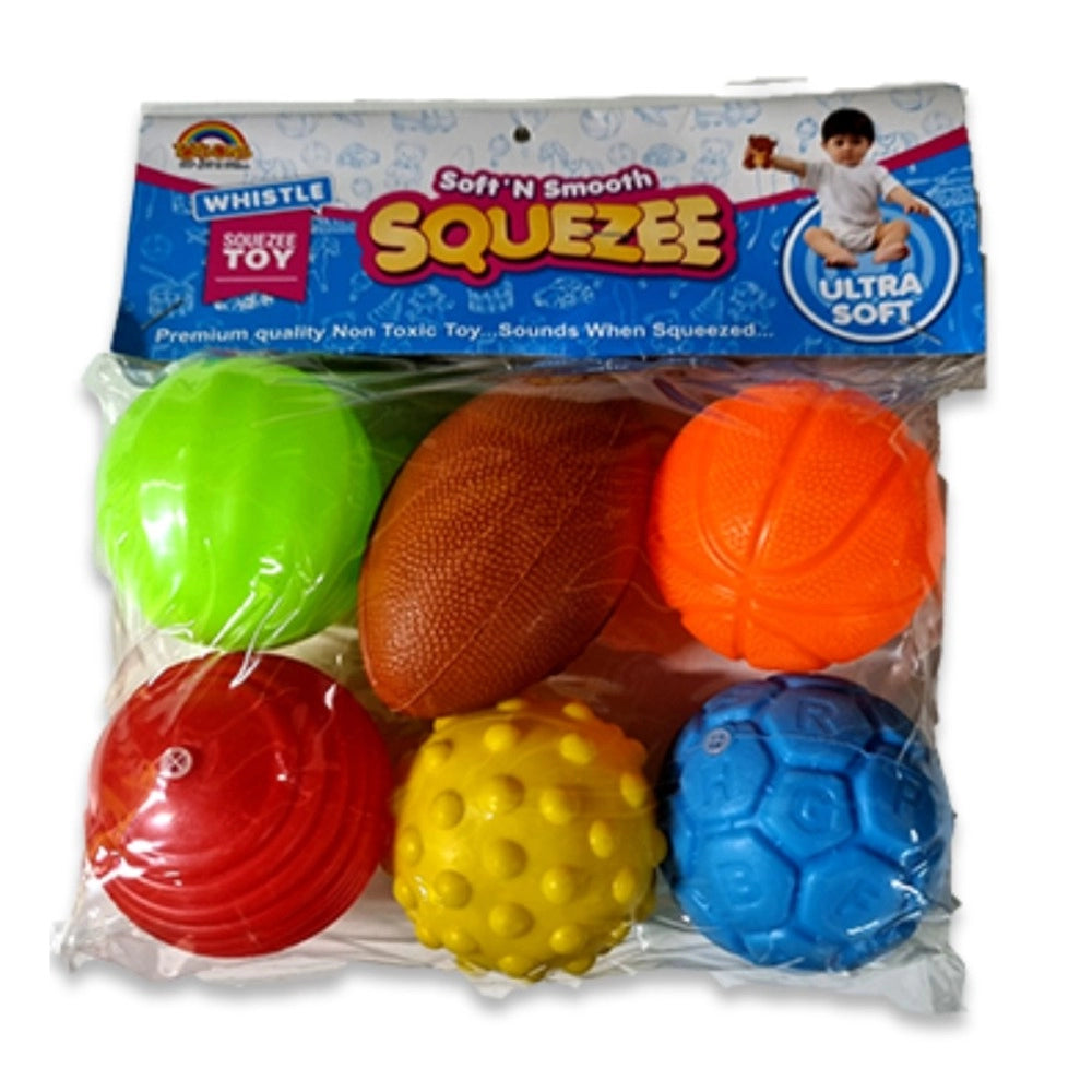Squeeze ball (6pcs) toys for kids 3+ years