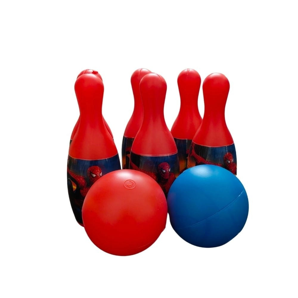 Spider Man Theme Bowling Set with two balls toys for kids 1+ years