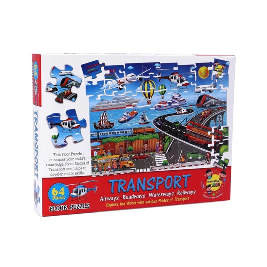 64 Pcs Set Transport Puzzle educational toys for kids 4+ years