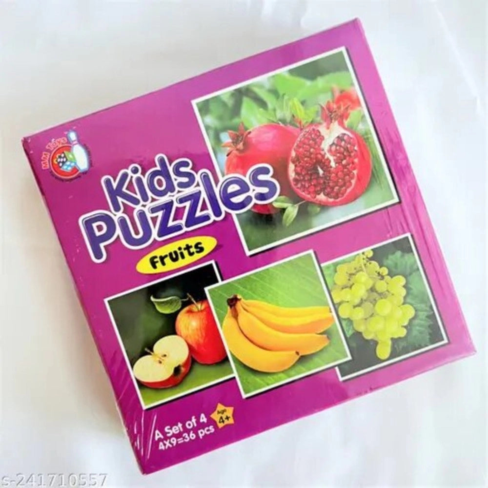 4 Pcs Set Fruits Puzzle educational toys for kids 4+ years