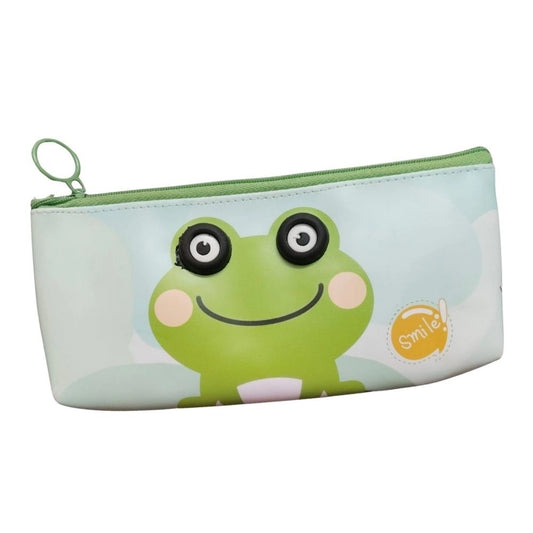 Pack Of 2 Frog Cartoon Printed Pencil Pouch kids toys for kids 3+ years