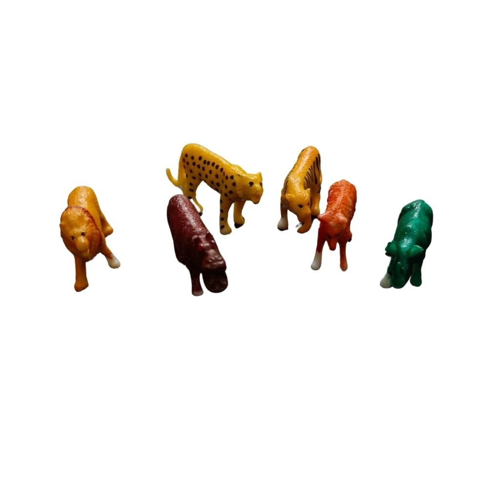 6 Pcs Set Wild Animals toys for kids 1+ years