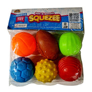 Squeeze ball (6pcs) toys for kids 3+ years