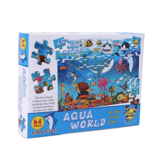 64 Pcs Set Aqua World Puzzle educational toys for kids 4+ years