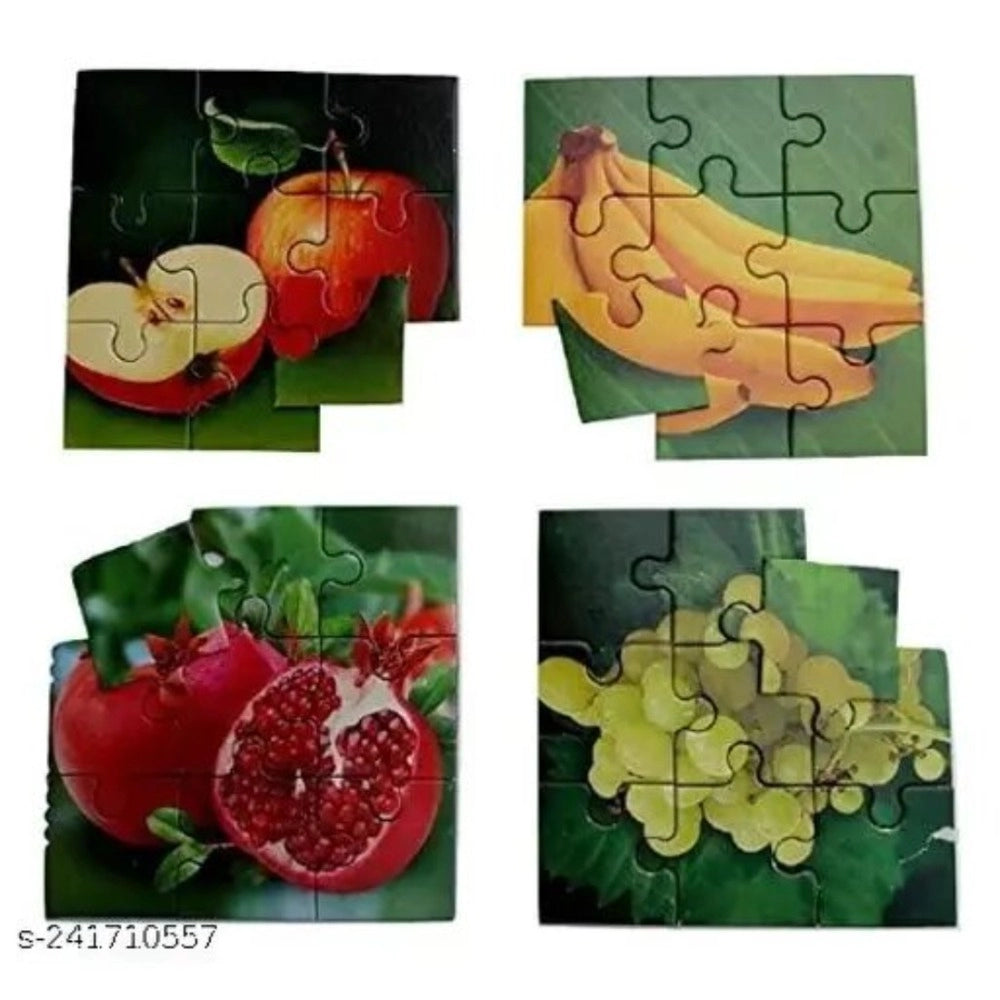 4 Pcs Set Fruits Puzzle educational toys for kids 4+ years