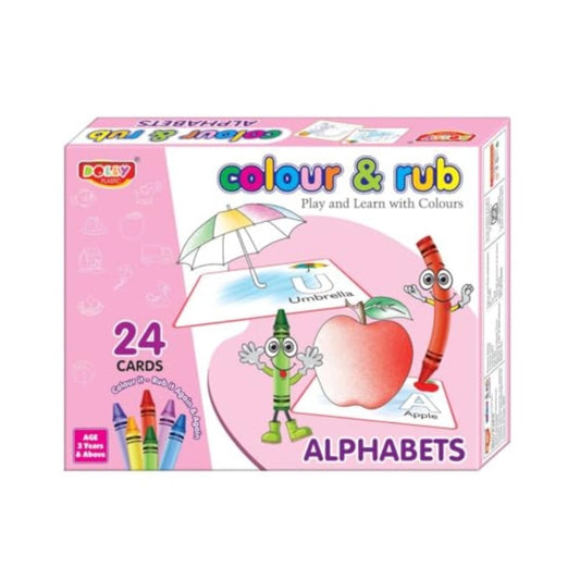 Alphapet Colour And Rub With 24 Cards educational toys for kids 3+ years