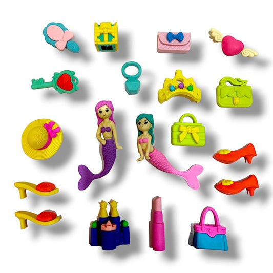 Eraser set - Mermaid theme kids toys for kids 5+ years