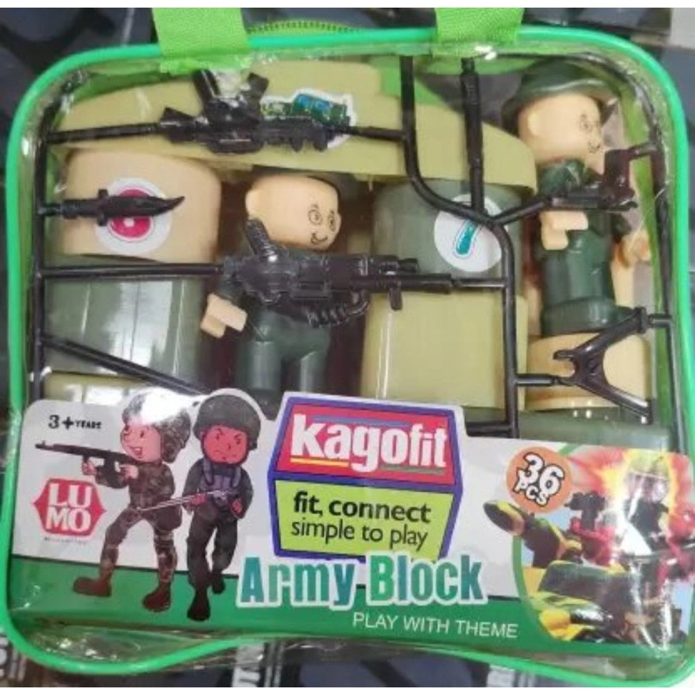 36 Pcs Set Army Blocks educational toys for kids 3+ years