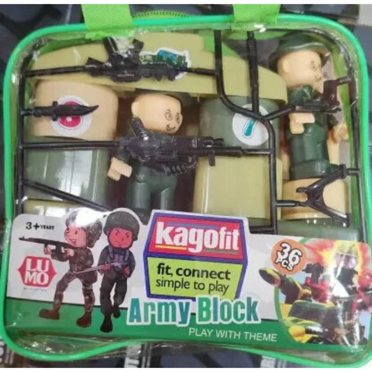 36 Pcs Set Army Blocks educational toys for kids 3+ years