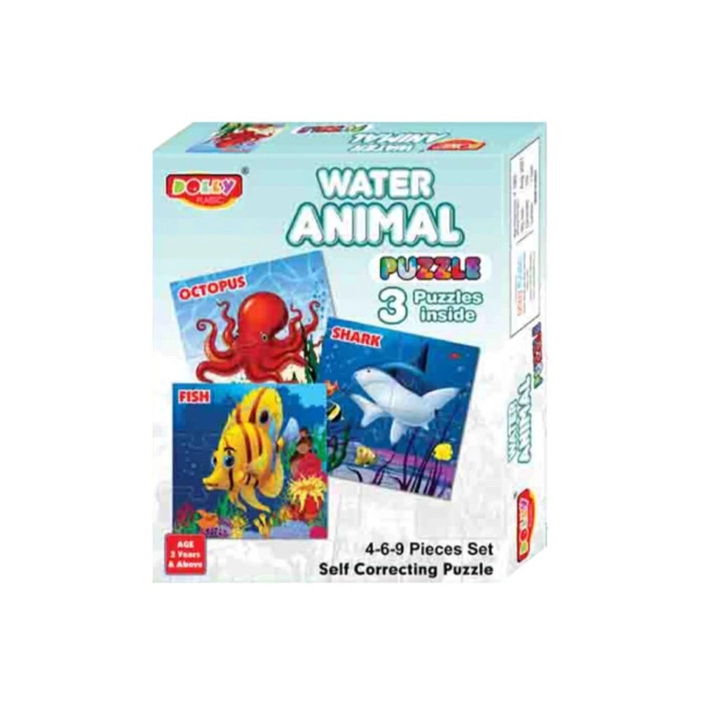 3 Pcs Set Water Animal Puzzle educational toys for kids 3+ years