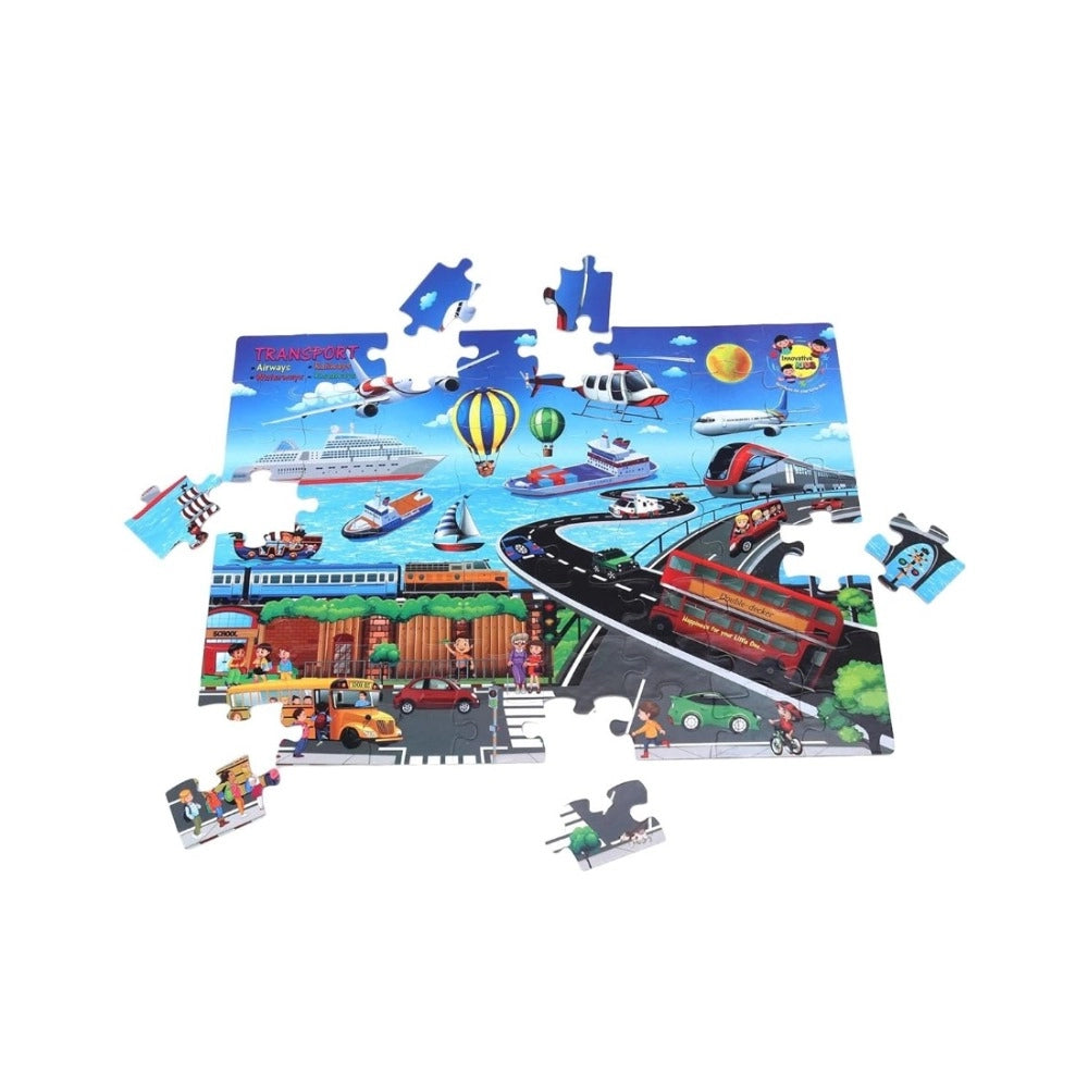 64 Pcs Set Transport Puzzle educational toys for kids 4+ years