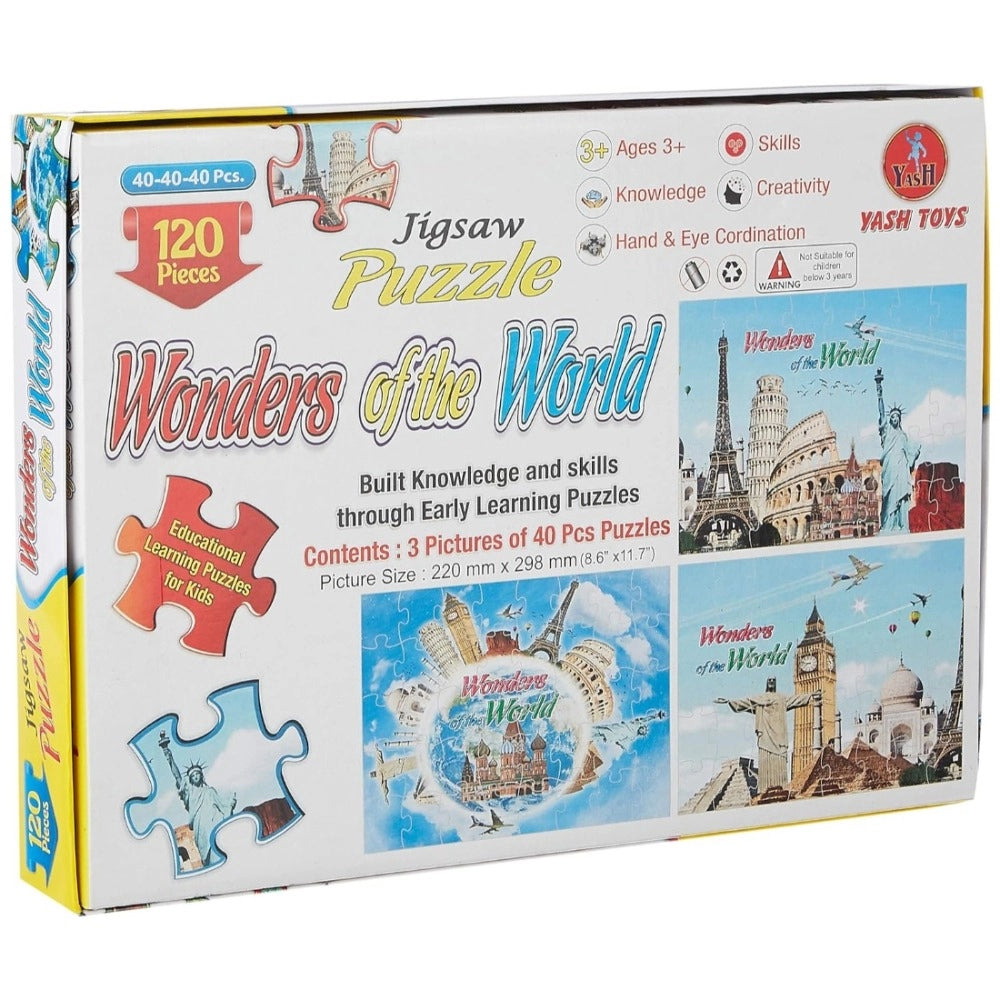 120 Pcs Jigsaw Puzzle Wonders of the world kids toys