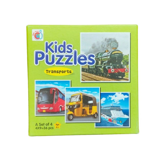 4 Pcs Set Transport Puzzle educational toys for kids 3+ years