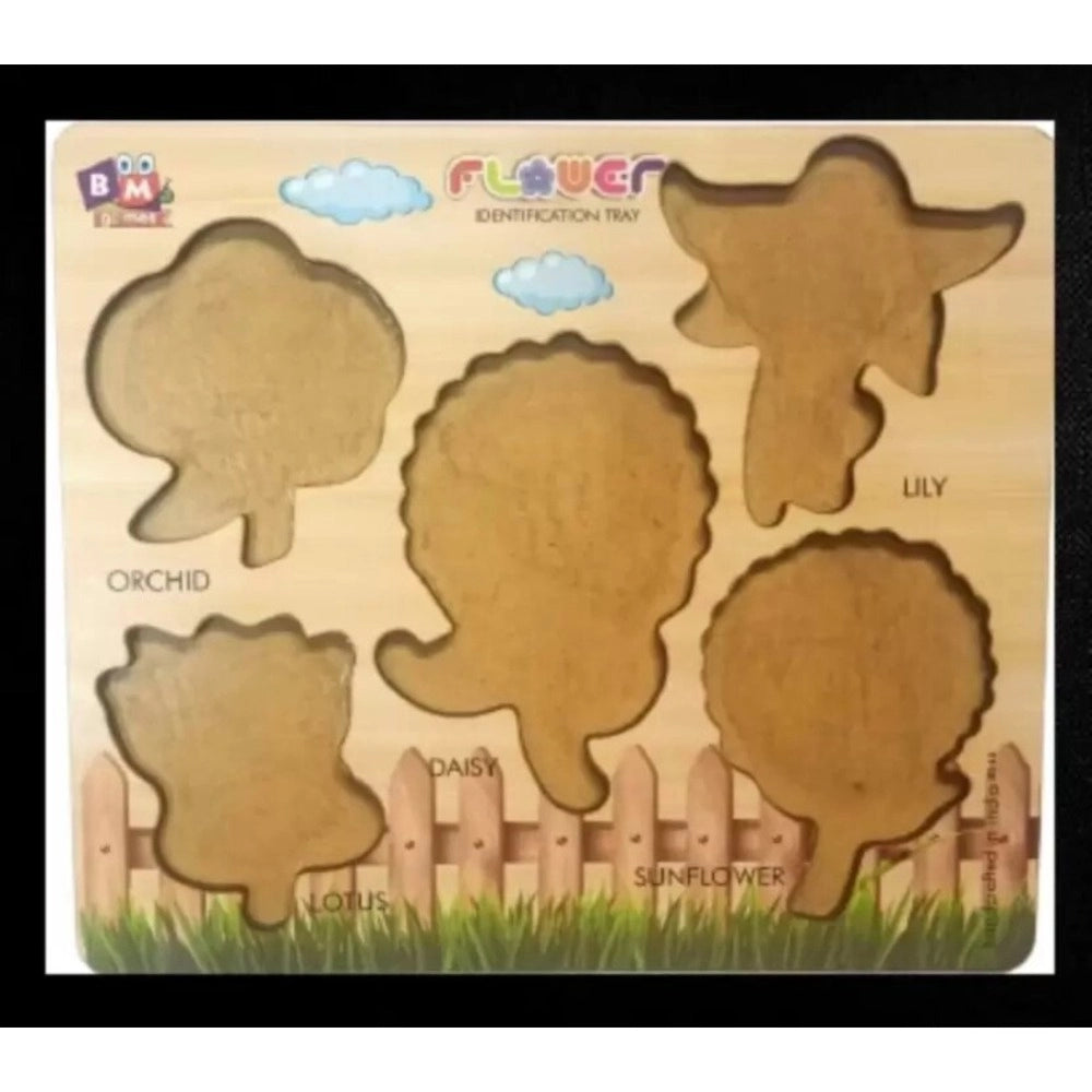 Wooden Puzzle - Flowers educational toys for kids 3+ years