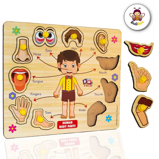 Wooden Puzzle - Body parts educational toys for kids 3+ years