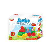 38 Pcs Set Jumbo Train Blocks educational toys for kids 3+ years