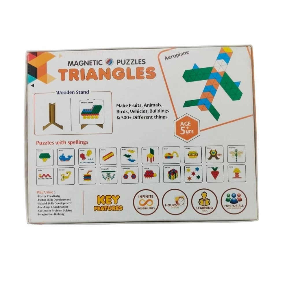 Magnetic Puzzle Triangle educational toys for kids 3+ years