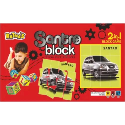 2 In 1 Santro Puzzle And Blocks educational toys for kids 3+ years