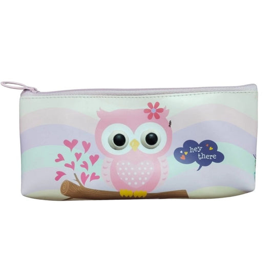 Pack Of 2 Owl Cartoon Printed Pencil Poch kids toys for kids 3+ years