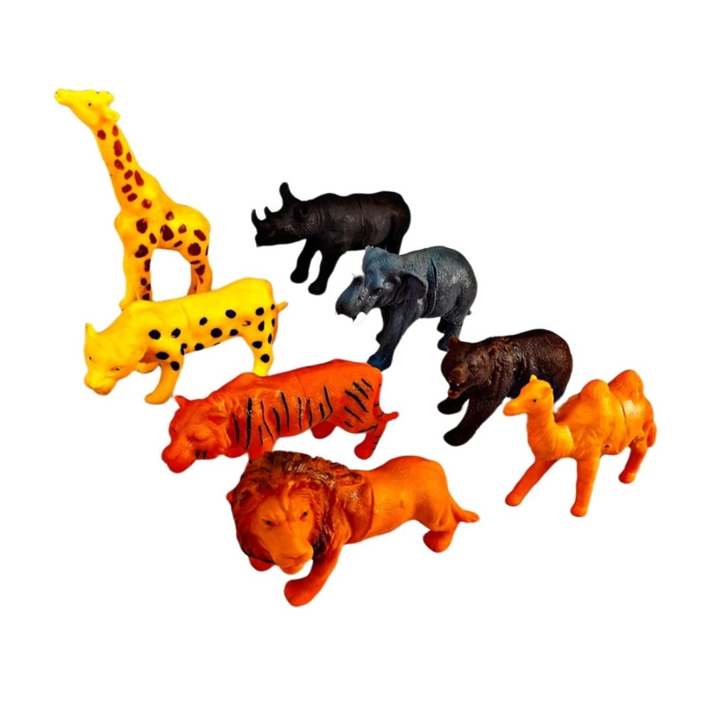 8 Pcs Set For Wild PVC Animals toys for kids 5+ years