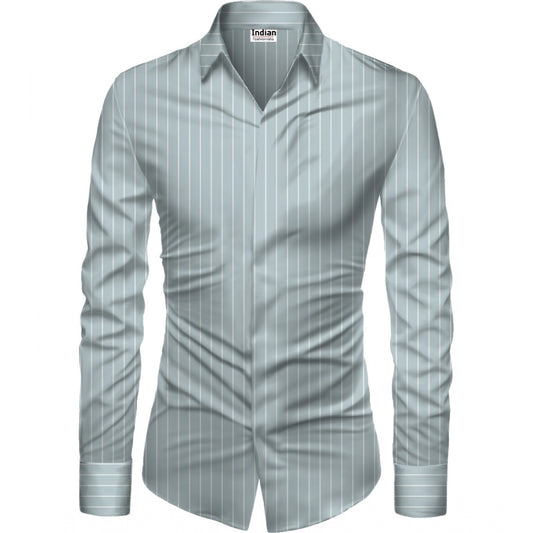 Men's Casual Floral Printed Cotton Blend Unstitched Shirt Fabric 1.6 Mtrs (Grey) - Grey, Cotton Blend • Pattern: Floral Printed • Stitching Type: Unstitched • Disclaimer: The color of actual product may vary slightly from the images provided due to photographic lighting conditions and difference in screen resolutions. | POPNOVA