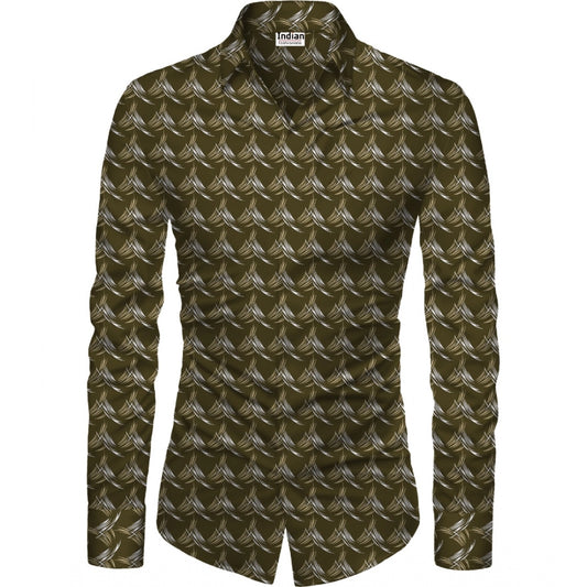Men's Casual Floral Printed Cotton Blend Unstitched Shirt Fabric 1.6 Mtrs (Brown) - Brown, Cotton Blend • Pattern: Floral Printed • Stitching Type: Unstitched • Disclaimer: The color of actual product may vary slightly from the images provided due to photographic lighting conditions and difference in screen resolutions. | POPNOVA
