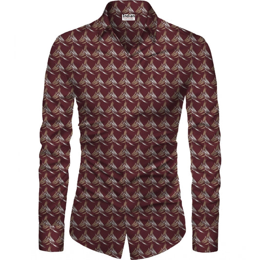 Men's Casual Floral Printed Cotton Blend Unstitched Shirt Fabric 1.6 Mtrs (Maroon) - Maroon, Cotton Blend • Pattern: Floral Printed • Stitching Type: Unstitched • Disclaimer: The color of actual product may vary slightly from the images provided due to photographic lighting conditions and difference in screen resolutions. | POPNOVA