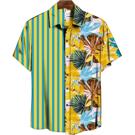 Men's Casual Floral Printed Cotton Blend Unstitched Shirt Fabric 1.6 Mtrs (Green) - Green, Cotton Blend • Pattern: Floral Printed • Stitching Type: Unstitched • Disclaimer: The color of actual product may vary slightly from the images provided due to photographic lighting conditions and difference in screen resolutions. | POPNOVA