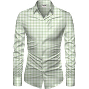 Men's Casual Floral Printed Cotton Blend Unstitched Shirt Fabric 1.6 Mtrs (Green)