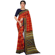 Women's Georgette Floral Print Saree With Unstitched Blouse 5.5 Mtr (Multicolor)
