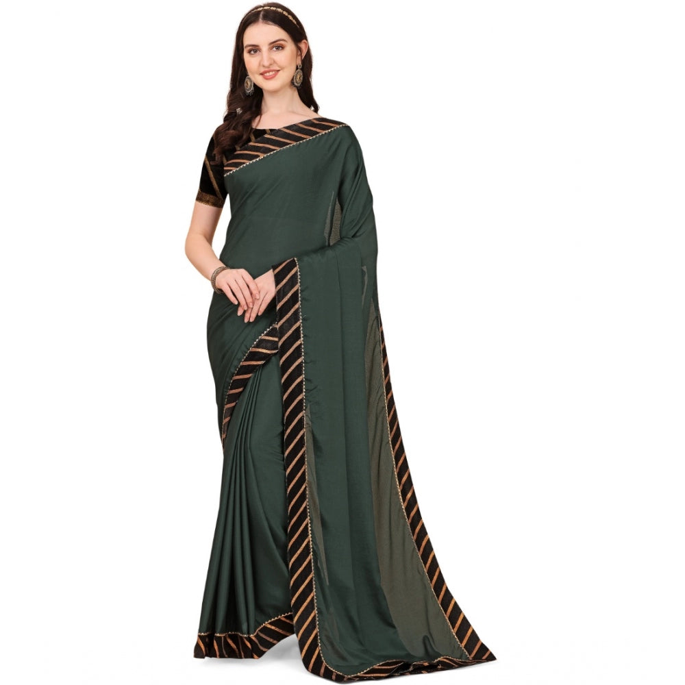 Women's Chiffon Self Design Saree With Unstitched Blouse 5.5 Mtr (Grey)