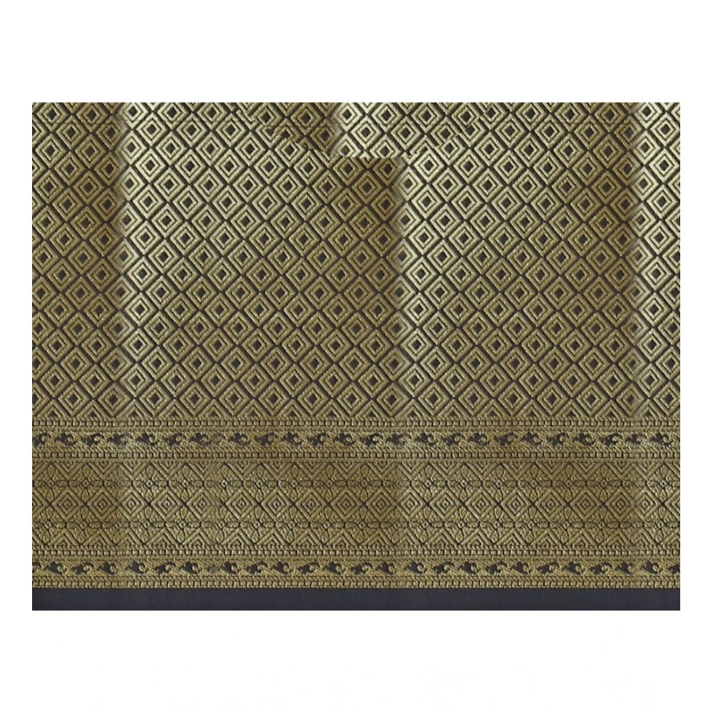 Women's Jacquard Woven Saree With Unstitched Blouse 5.5 Mtr (Red)