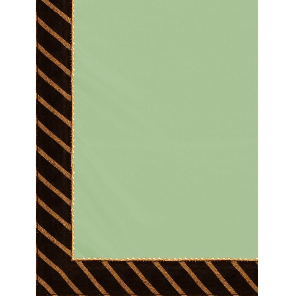 Women's Chiffon Self Design Saree With Unstitched Blouse 5.5 Mtr (Light Green)