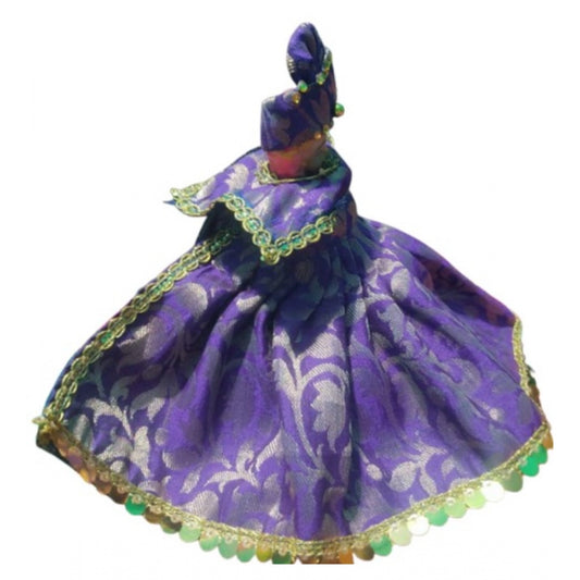 Laddu Gopal Silk Dress Size: 0 To 6 (Blue) | Home Accessories