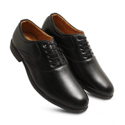 Men's Casual Faux Leather Solid Lace - Up Formal Shoes - Black