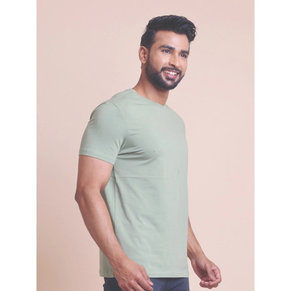 Solid Cotton Round Neck Half Sleeve T-Shirt for Men - Newsage - POPNOVA - photo 3