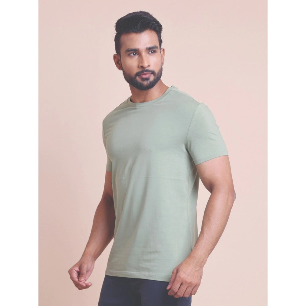 Solid Cotton Round Neck Half Sleeve T-Shirt for Men - Newsage - POPNOVA - photo 2