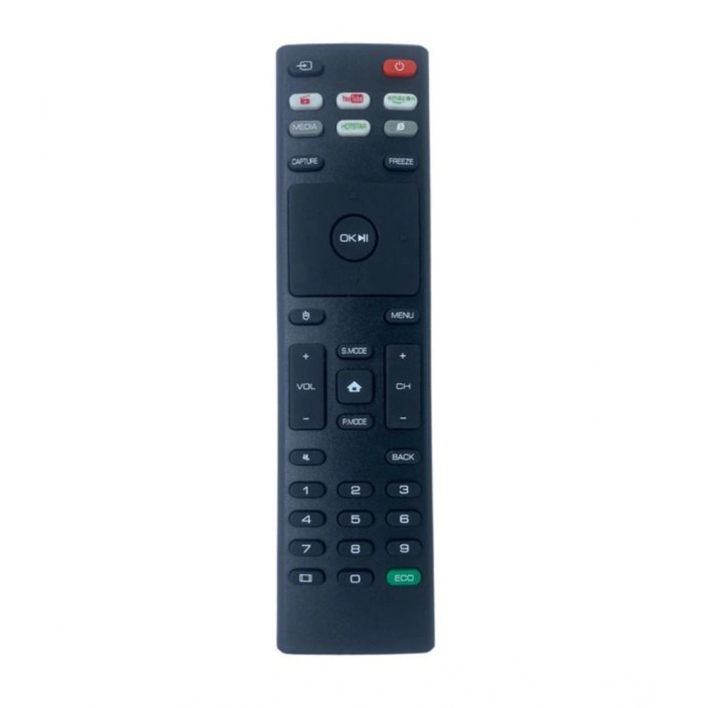 Generic Smart TV Remote No. 1091 with YouTube - Hotstar Functions- Compatible-Replacement for YC Smart TV LCD-LED Remote Control (Black) - POPNOVA