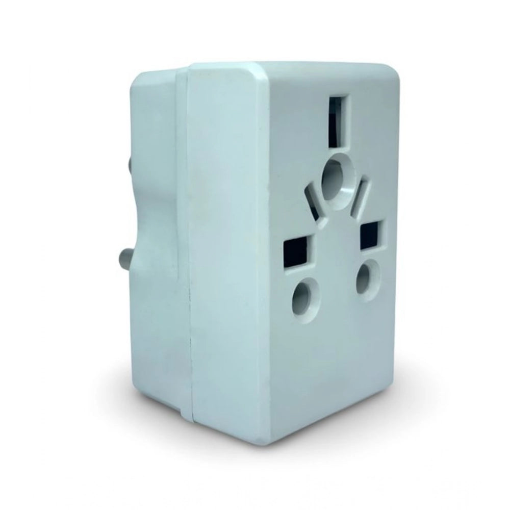 3 in 1 Worldwide Universal Multi Plug Socket Travel Adapter Plug with Surge Protector (White) - product image 1