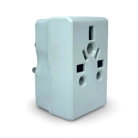 3 in 1 Worldwide Universal Multi Plug Socket Travel Adapter Plug with Surge Protector (White) - product image 1
