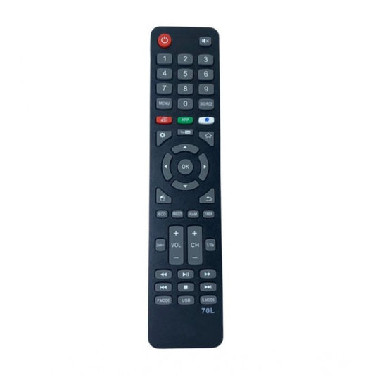 Generic Smart TV Remote No. 1092 with YouTube Functions- Compatible-Replacement for Akai Smart TV LCD-LED Remote Control (Black) - POPNOVA