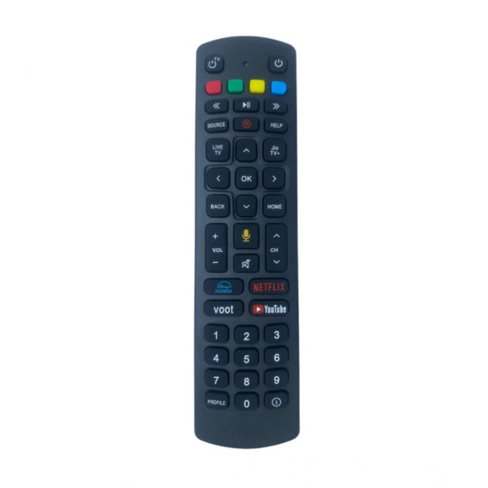 Generic Set Top Box Remote No. 1096 With YouTube Functions Compatible-Replacement for Jio Fiber Set Top Box Remote Control (Black) - POPNOVA