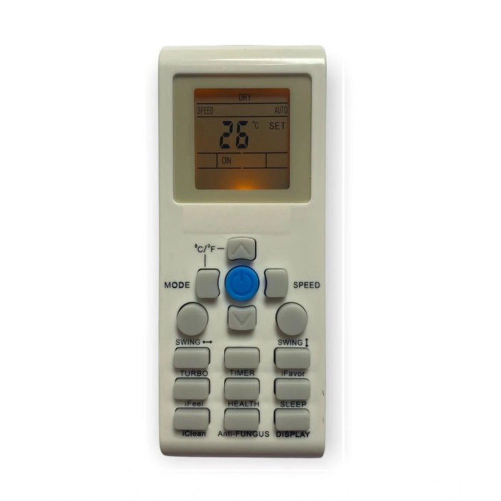 Generic AC Remote No.171 with Backlight Aux AC Remote Control (White) - POPNOVA
