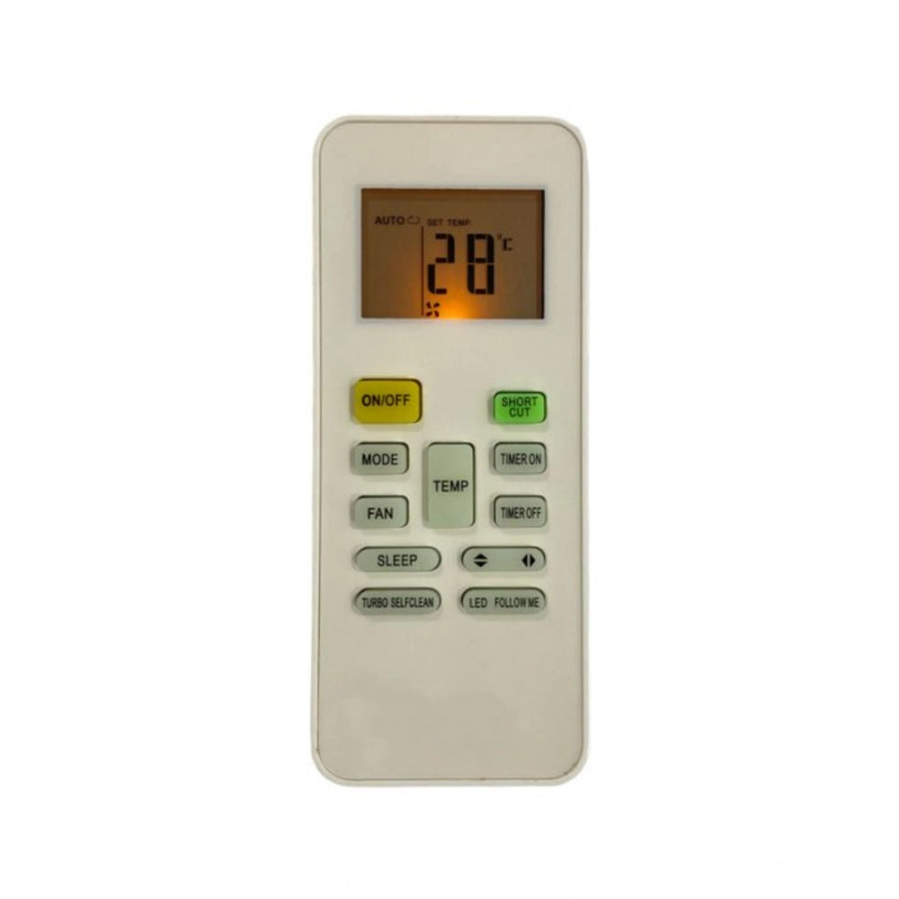 Generic AC Remote No.142 with Backlight Midea AC Remote Control (White) - POPNOVA