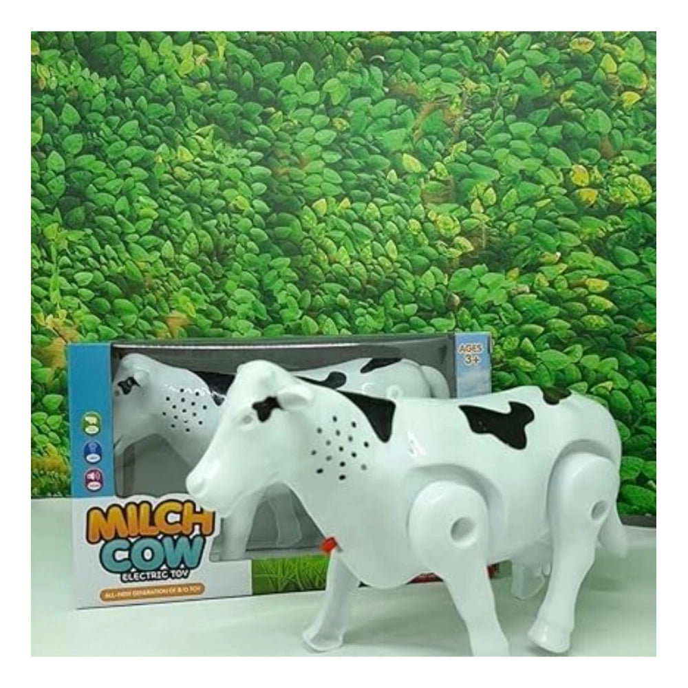 Plastic Electric Milk Cow Moving Legs And Shake Tail (Multicolor ) kids toys