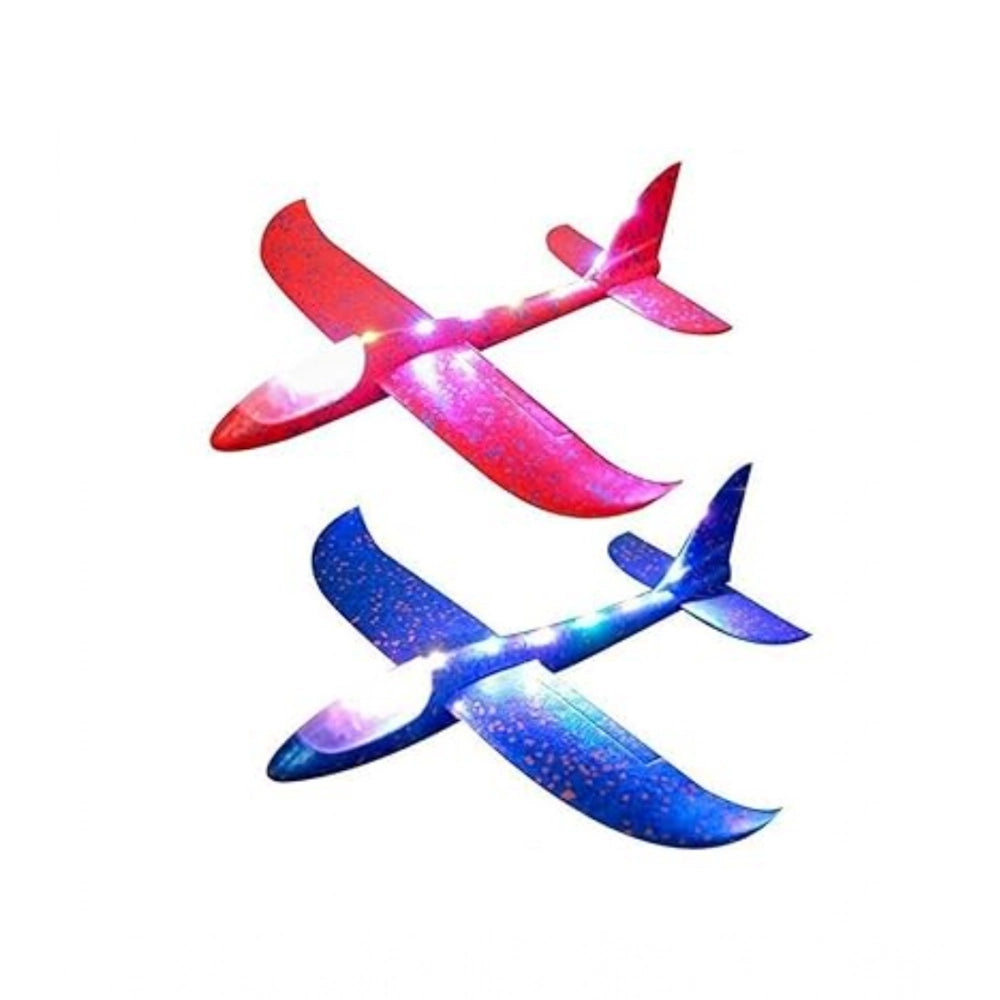Plastic 3D Throw Foam Plane Aeroplane Gliders, Flying Aircraft Pack Of 1 (Multicolor ) kids toys
