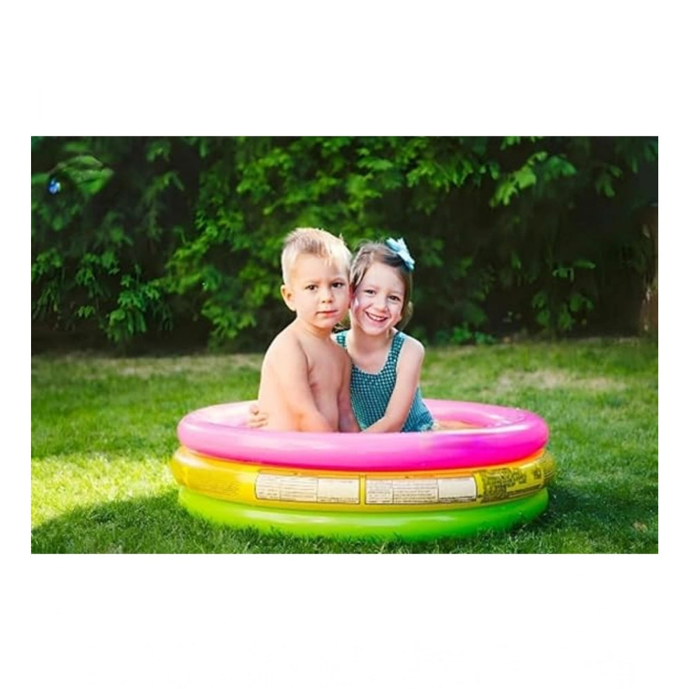 Plastic Bath Tub With Pump 3 Ft Round For Kids (Multicolor ) kids toys