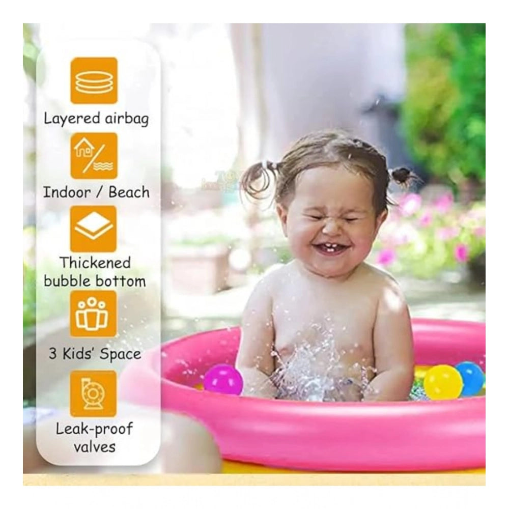 Plastic Bath Tub With Pump 2 Ft Round For Kids (Multicolor ) kids toys