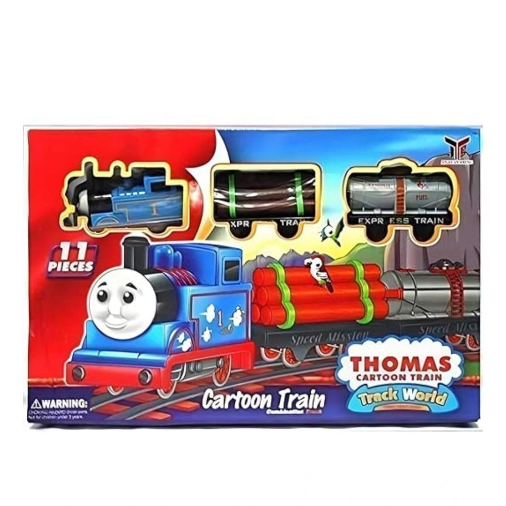 Plastic Thomas Express Train 11Pcs Toy Set With Tracks (Multicolor) kids toys