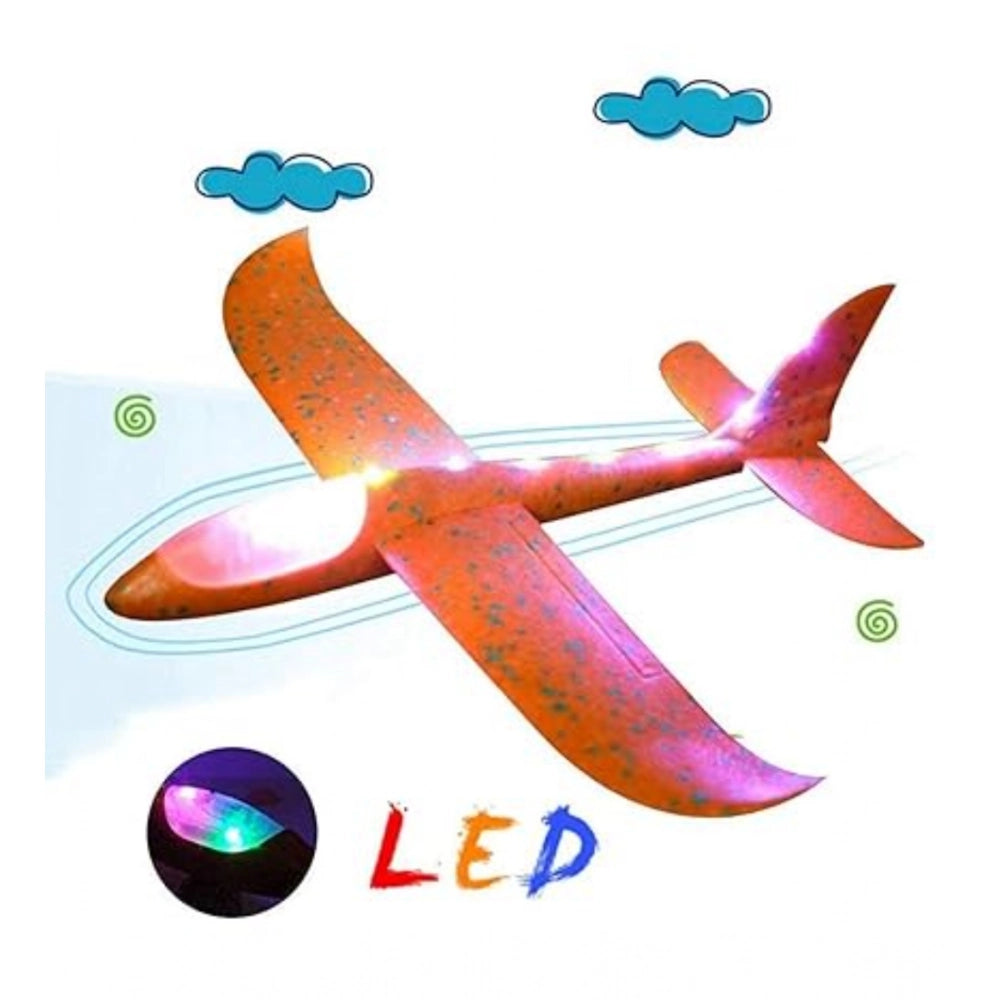 Plastic 3D Throw Foam Plane Aeroplane Gliders, Flying Aircraft Pack Of 1 (Multicolor ) kids toys